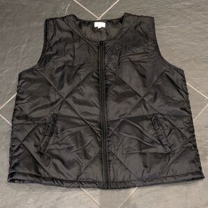 Black Quilted Vest Size Plus By Socialite